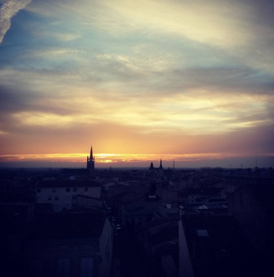 le coucher de soleil